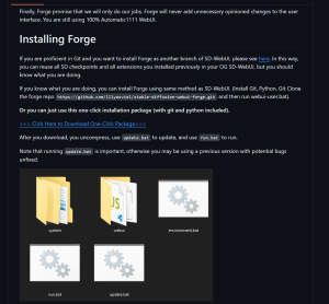 스테이블 디퓨전 WebUI Forge 원클릭 설치방법 - AIPOQUE